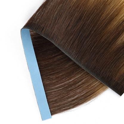 Zoomed view of Realmhair 20¡Á0.8cm seamless tape-in hair extension in #T2/60