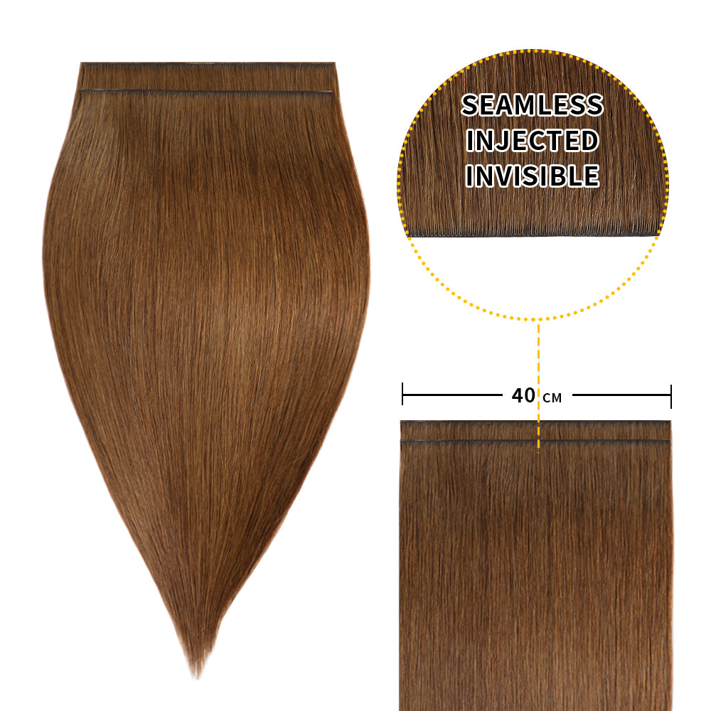 Realmhair 40*0.8cm long invisible tape in hair extensions 2Pcs virgin human hair (#6)