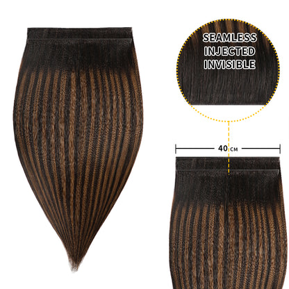 Realmhair 40*0.8cm long invisible tape in hair extensions 2Pcs virgin human hair  (#P1B/6/T1B)