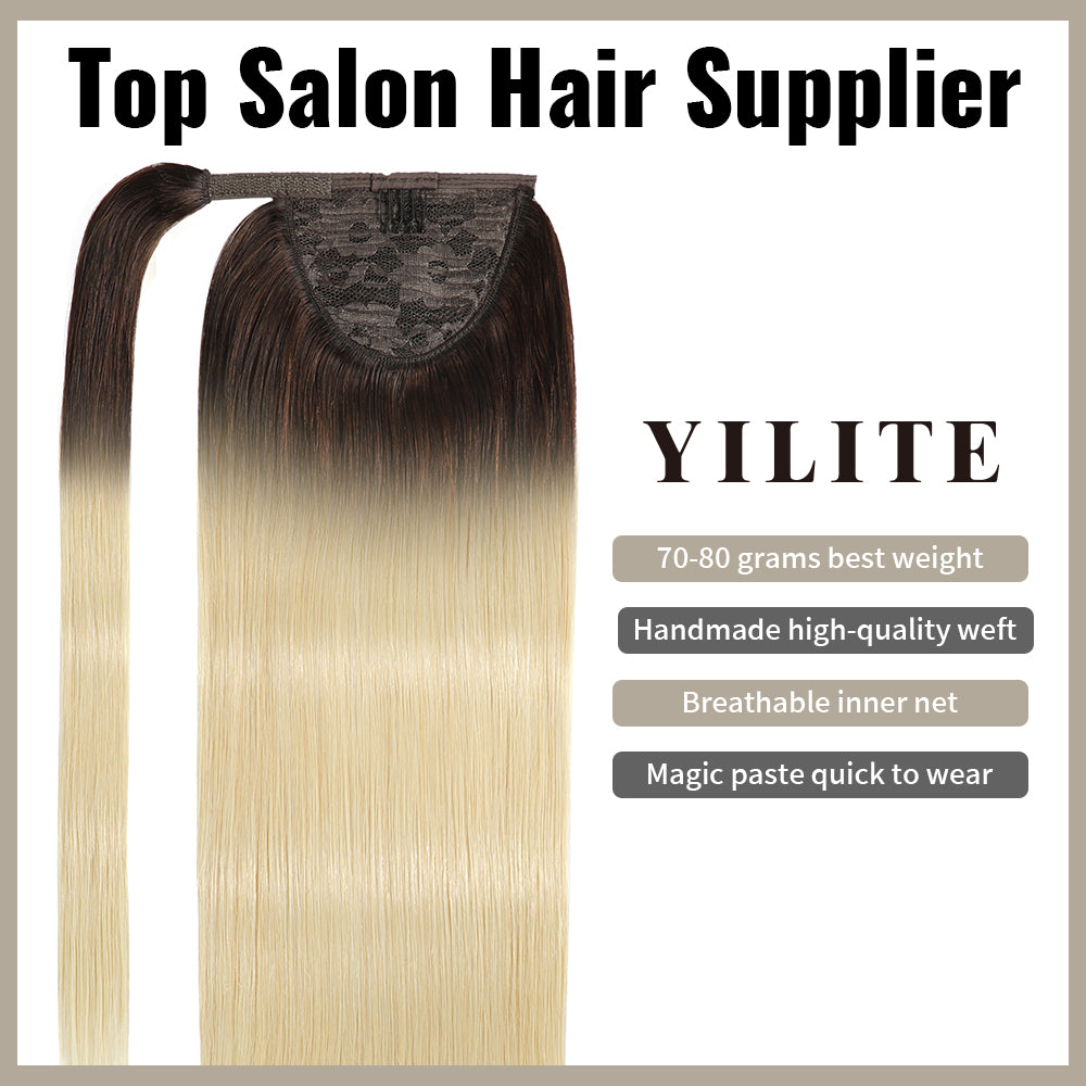 Realmhair ponytail extension with handmade weft, breathable inner net, and quick-wear design (#T2/60 )