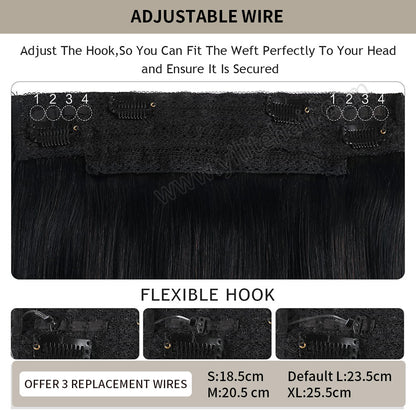 Details about the flexible hook design in #1 and replacement wires in various sizes (S, M, L, XL)