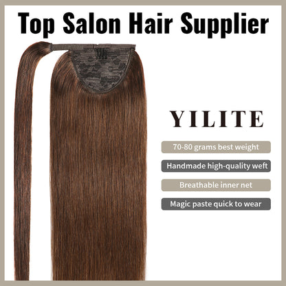 Realmhair ponytail extension with handmade weft, breathable inner net, and quick-wear design (#4)