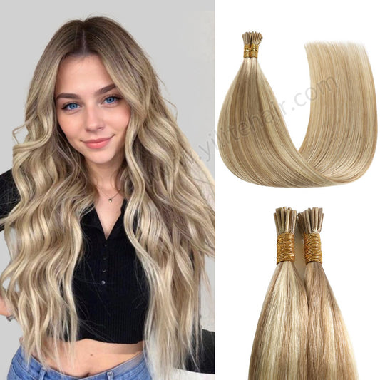 Model wearing Realmhair I Tip hair extensions (#P18/613)