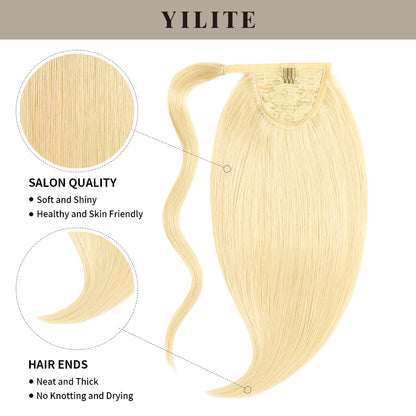 Realmhair clip-in ponytail extension with salon quality and thick ends (#613 )