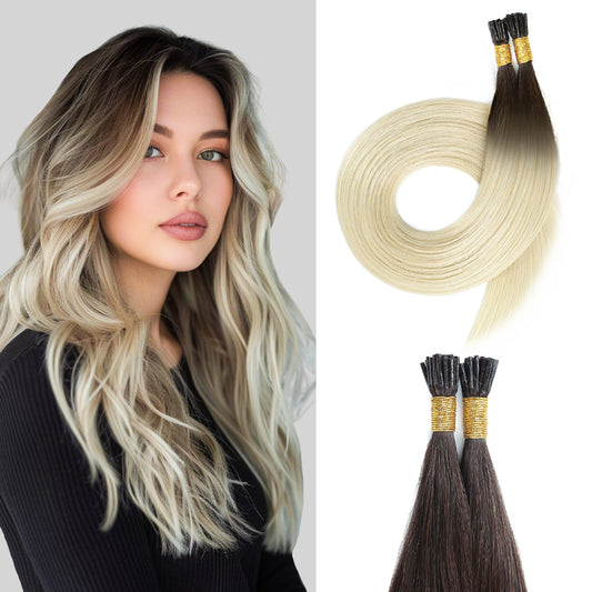 Model wearing Realmhair I Tip hair extensions (#T2/60)