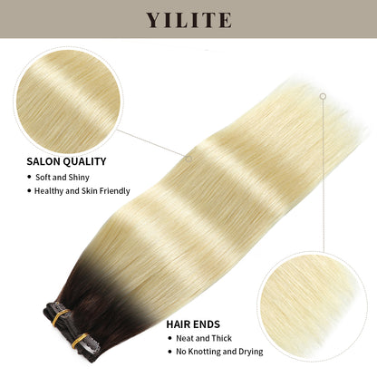 Realmhair Clip In Hair Extensions Human Hair 9Pcs 20 Clips Invisible Natural Virgin Human Hair (#T2/60)